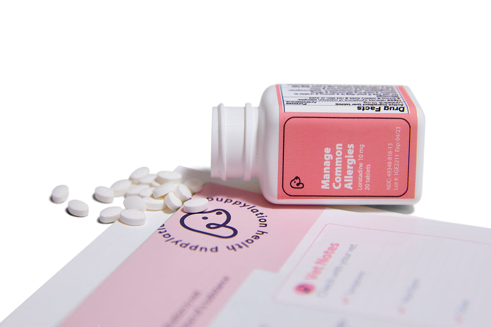 If your dog suffers from indoor, outdoor or seasonal allergies, you have probably wondered whether your dog can take Claritin or Zyrtec. Manage Common Allergies by Puppylation Health is a veterinarian-approved antihistamine with dosages and directions specific to dogs.
