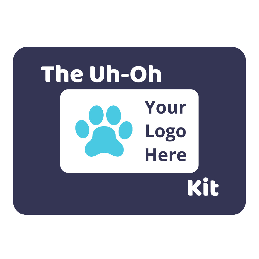 Every wholesale Uh-Oh Kit bundle is customized with your branding on the box exterior